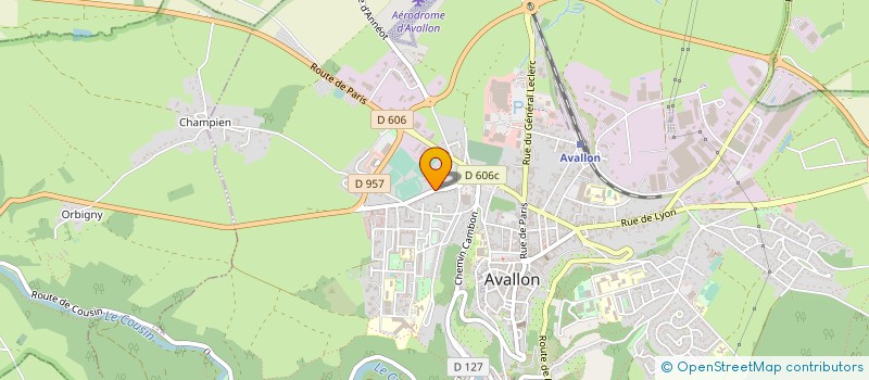 localisation de l'entreprise AVALLON FOOTBALL CLUB OLYMPIQUE à AVALLON
