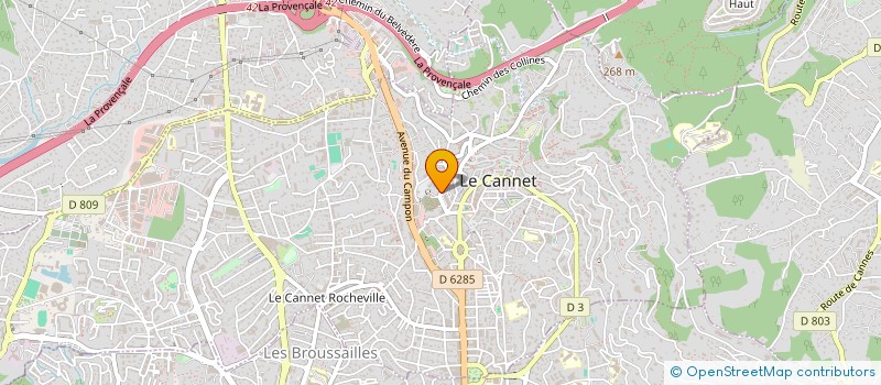 localisation de l'entreprise AVALON à LE CANNET