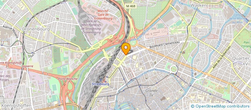 localisation de l'entreprise AVANCE INFORMATIQUE à STRASBOURG