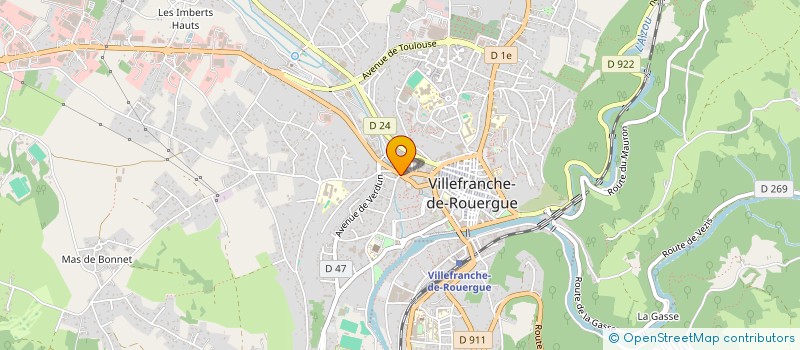 localisation de l'entreprise AVANCEE DIGITALE ASSOCIATION POUR LA FORMATION, L'INNOVATION ET LA PROMOTION EN COMMUNICATION NUMERIQUE  VILLEFRANCHE-DE-ROUERGUE