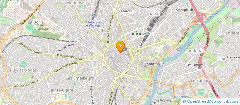 localisation de l'entreprise AVANTAGE INFORMATIQUE à LIMOGES