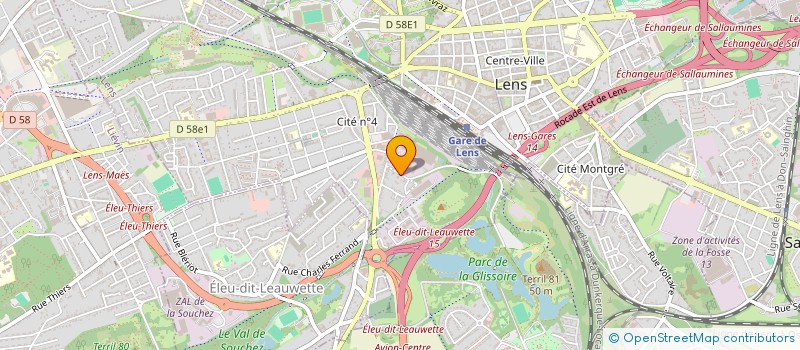localisation de l'entreprise AVANTAGES à LENS