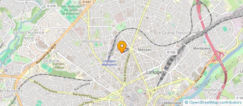 localisation de l'entreprise AVANTAGES à LIMOGES