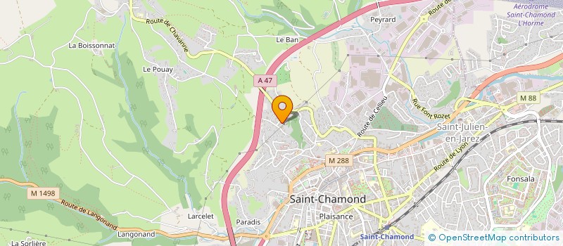 localisation de l'entreprise AVANTAGES INGENIERIE à SAINT-CHAMOND