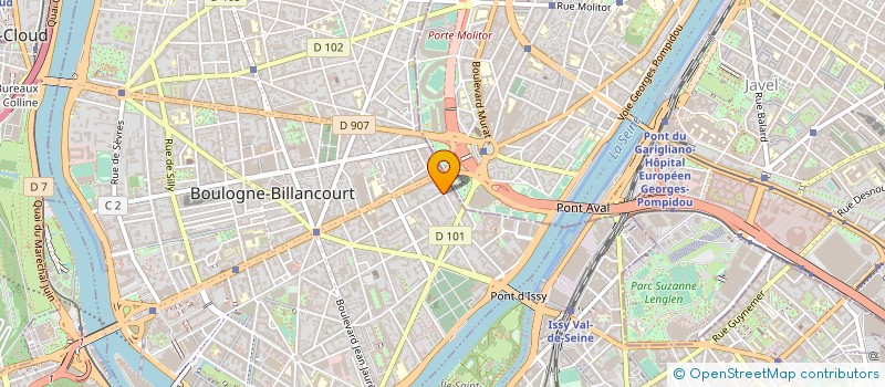 localisation de l'entreprise AVATON HOTEL à BOULOGNE-BILLANCOURT