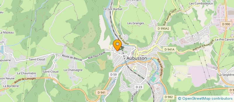 localisation de l'entreprise AVCI à AUBUSSON