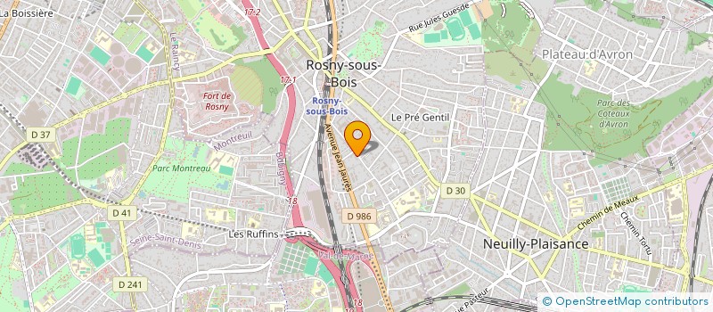 localisation de l'entreprise AVCI INVEST GROUP à ROSNY-SOUS-BOIS