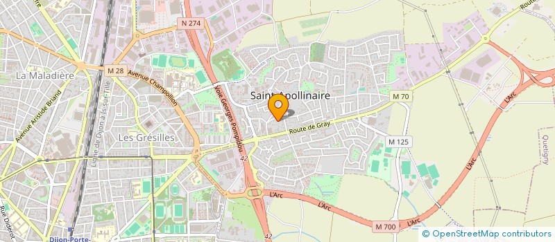 localisation de l'entreprise AVE INVEST à SAINT-APOLLINAIRE
