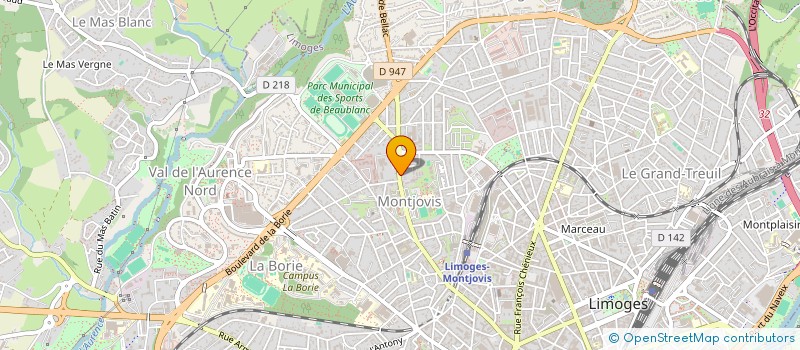 localisation de l'entreprise AVEC à LIMOGES