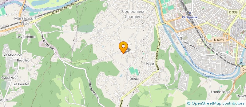 localisation de l'entreprise AVEC (AIDE A LA VACATION ET A LA COOPERATION)  COULOUNIEIX CHAMIERS