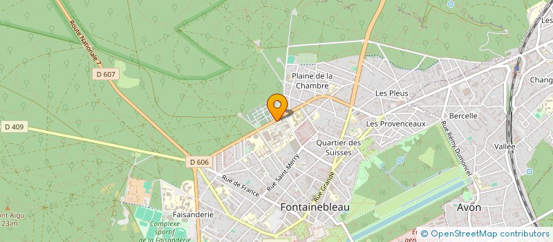 localisation de l'entreprise AVEC VOUS ONCO SUD 77  FONTAINEBLEAU