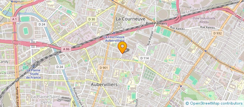 localisation de l'entreprise AVEDI à LA COURNEUVE