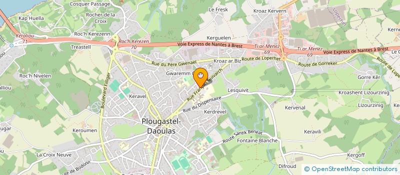 localisation de l'entreprise AVEL ARCHITECTEURS  PLOUGASTEL-DAOULAS