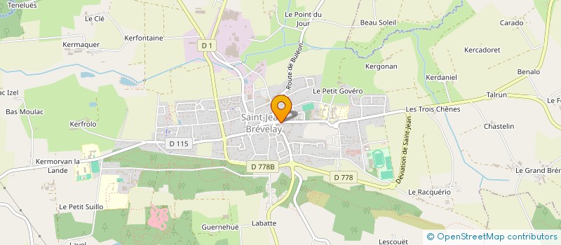 localisation de l'entreprise AVEL ROC'H BREVELAIS  SAINT-JEAN-BREVELAY