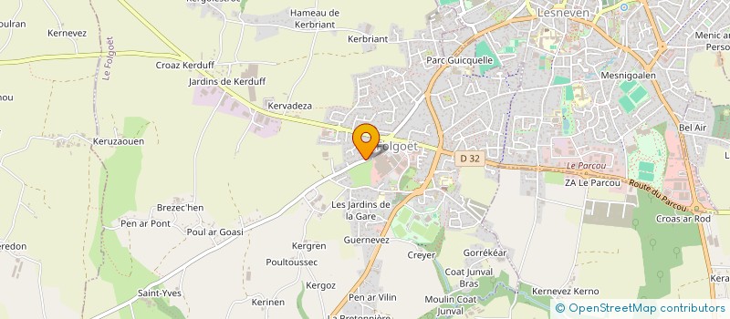 localisation de l'entreprise AVEL VAD  LE FOLGOET