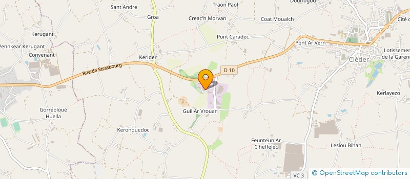 localisation de l'entreprise AVELWEST à CLEDER