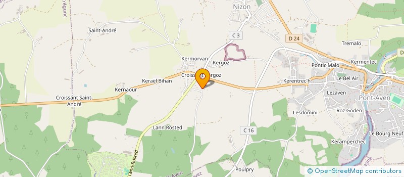 localisation de l'entreprise AVEN INFORMATIQUE  PONT-AVEN