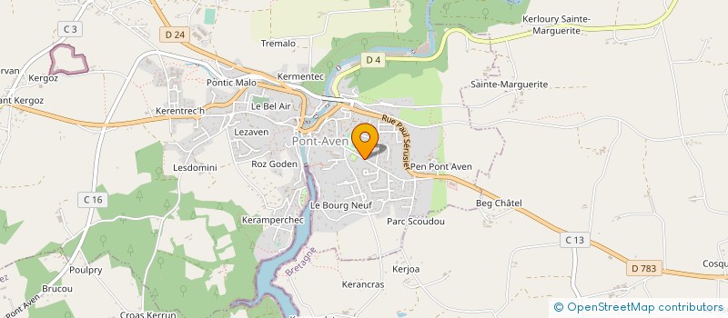 localisation de l'entreprise AVEN SERVICES ELEC PLOMBERIE  PONT-AVEN