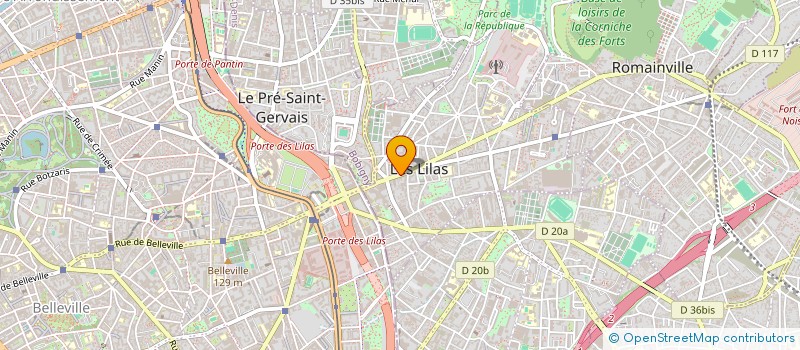 localisation de l'entreprise AVENIR à LES LILAS