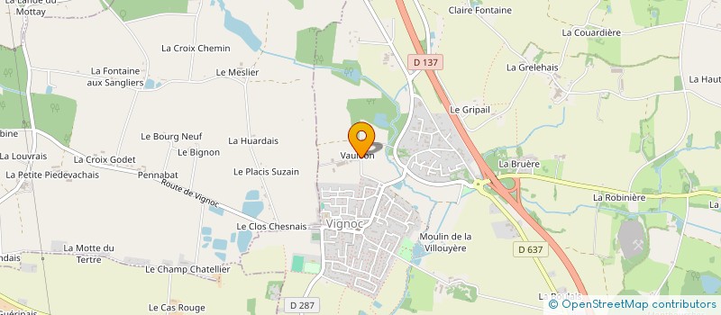 localisation de l'entreprise AVENIR  VIGNOC