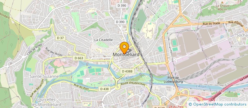 localisation de l'entreprise AVENIR AUTOMOBILES  MONTBELIARD