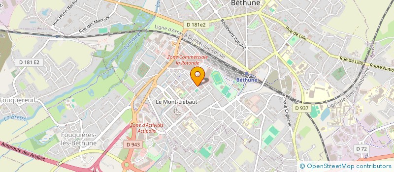 localisation de l'entreprise AVENIR BAT 62 à BETHUNE