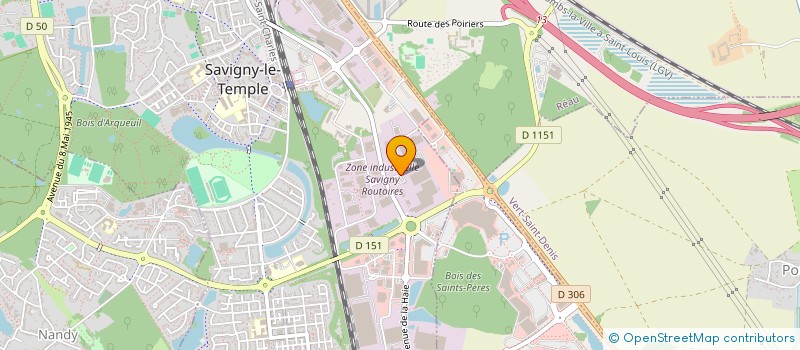 localisation de l'entreprise AVENIR BATIMENT & TRAVAUX PUBLICS à SAVIGNY-LE-TEMPLE
