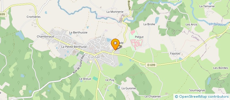 localisation de l'entreprise AVENIR'CLIMATIQUE  CUSSAC