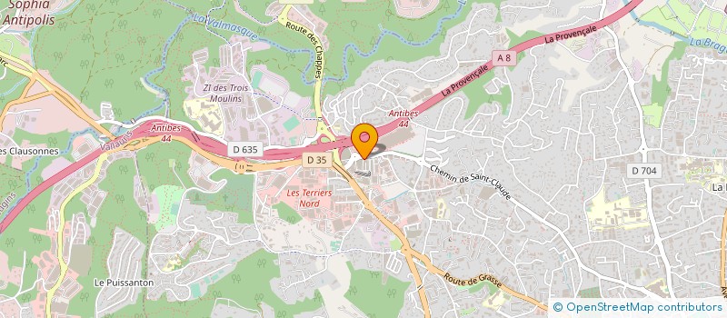 localisation de l'entreprise AVENIR COMPUTER  ANTIBES