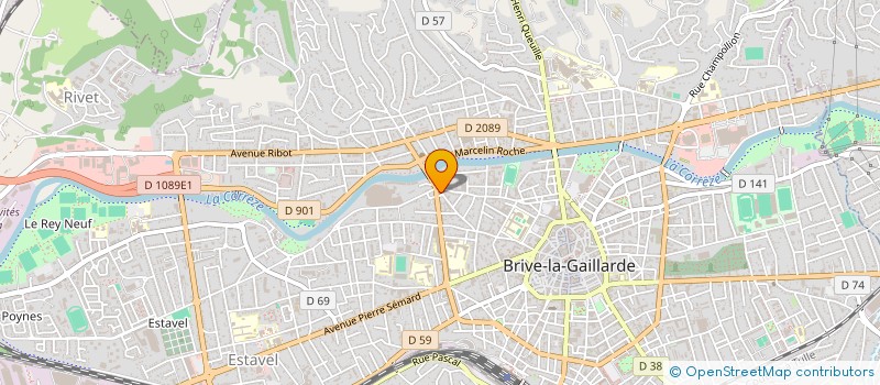 localisation de l'entreprise AVENIR CONSEIL OUVERTURE ET RENOVATION à BRIVE-LA-GAILLARDE