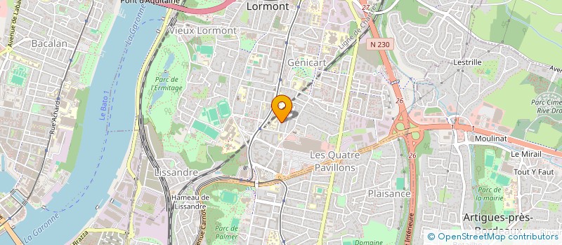 localisation de l'entreprise AVENIR CONSTRUCTION 33  LORMONT