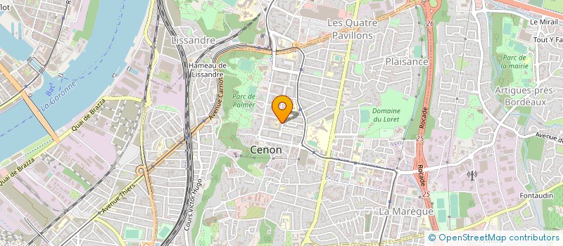 localisation de l'entreprise AVENIR CONSTRUCTION EUROPEENNE SARL à CENON