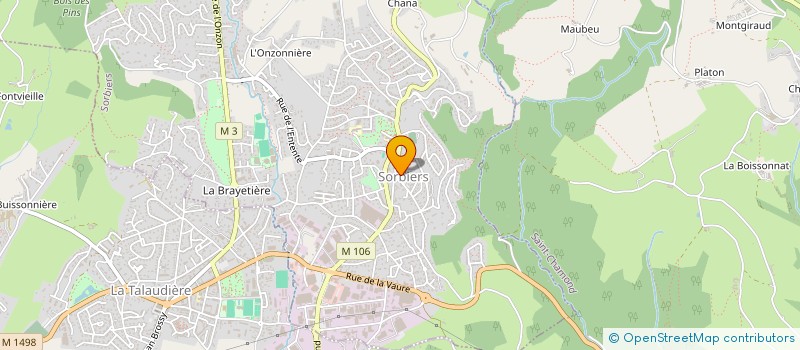 localisation de l'entreprise AVENIR CYCLISTE SORBIERS LA TALAUDIERE à SORBIERS