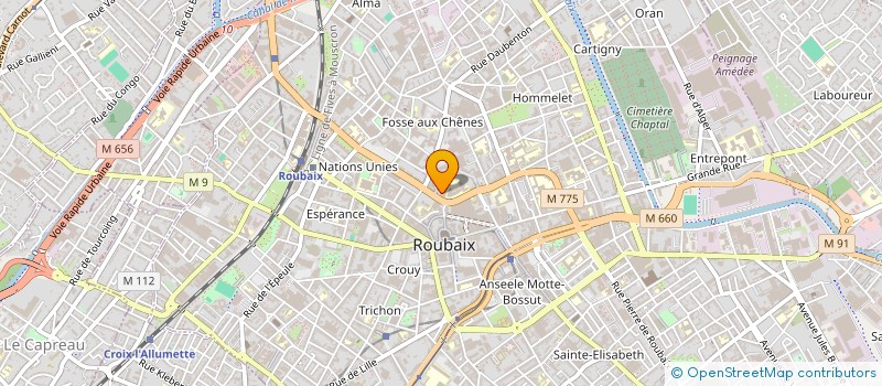 localisation de l'entreprise AVENIR DE ROUBAIX GYM  ROUBAIX