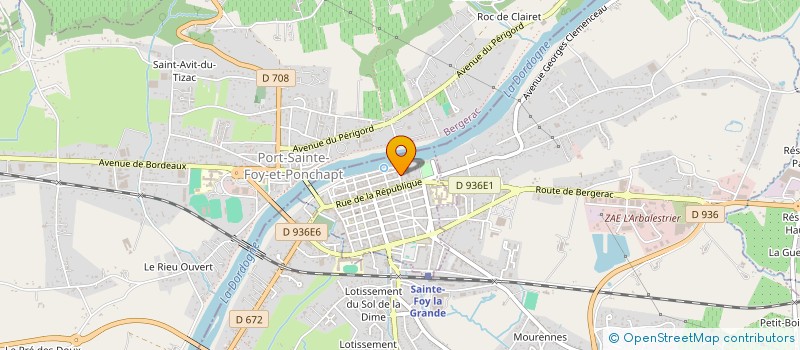 localisation de l'entreprise AVENIR EN PAYS FOYEN ENSEMBLE  SAINTE-FOY-LA-GRANDE