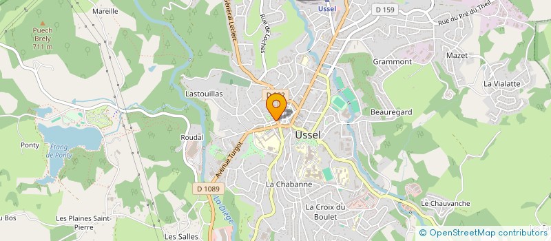 localisation de l'entreprise AVENIR ENERGIE à USSEL