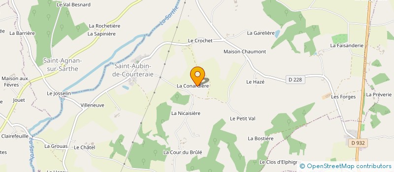 localisation de l'entreprise AVENIR ENVIRONNEMENT à SAINT-AUBIN-DE-COURTERAIE