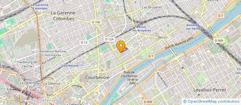localisation de l'entreprise AVENIR ET JOIE - JOC à COURBEVOIE