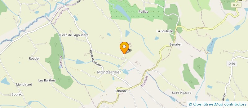 localisation de l'entreprise AVENIR FLOROPAL  MONTFERMIER