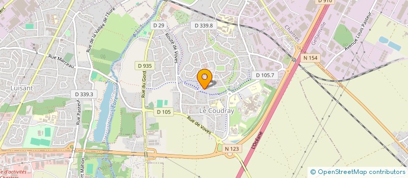 localisation de l'entreprise AVENIR GYMNIQUE DE LEVES AGL à LE COUDRAY