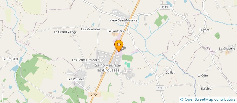 localisation de l'entreprise AVENIR HABITAT 87 à SAINT-MAURICE-LES-BROUSSES
