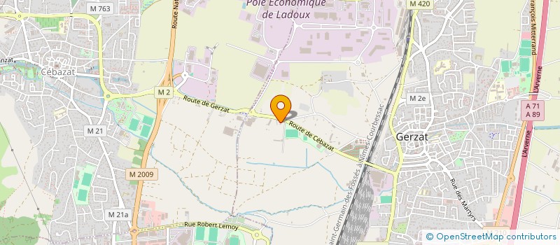 localisation de l'entreprise AVENIR HABITAT CONSTRUCTION  GERZAT