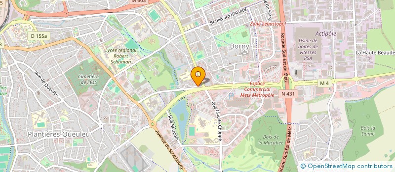 localisation de l'entreprise AVENIR JEUNES DE BORNY  METZ