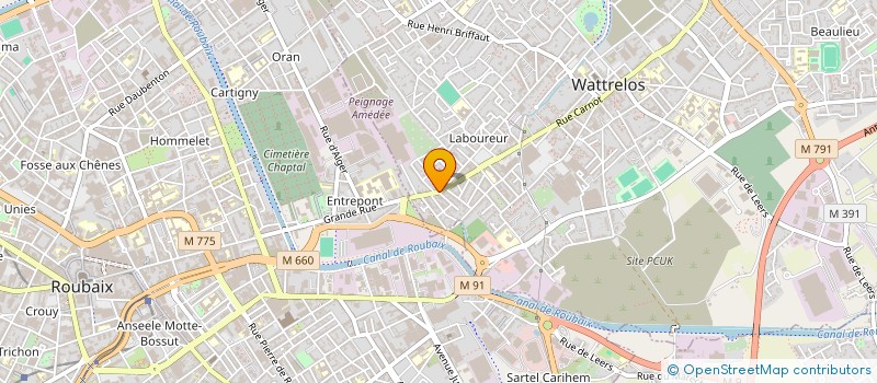 localisation de l'entreprise AVENIR JEUNESSE à WATTRELOS