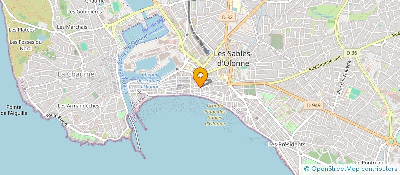 localisation de l'entreprise AVENIR OCEAN à LES SABLES D'OLONNE
