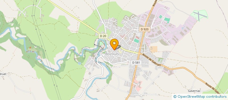 localisation de l'entreprise AVENIR OLYMPIQUE BOZOULAIS - BASKET  BOZOULS