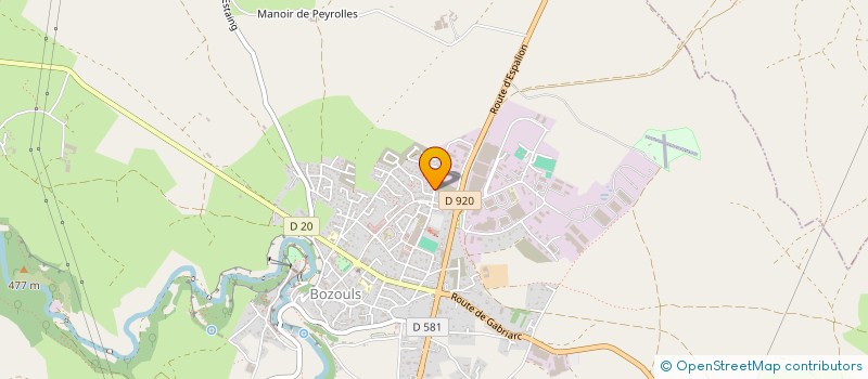 localisation de l'entreprise AVENIR OLYMPIQUE DE BOZOULS  BOZOULS