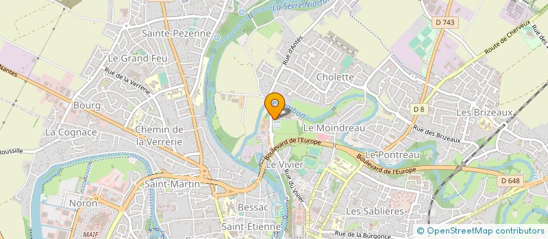 localisation de l'entreprise AVENIR OUVRIERS CHARPENTIERS MENUISIERS à NIORT