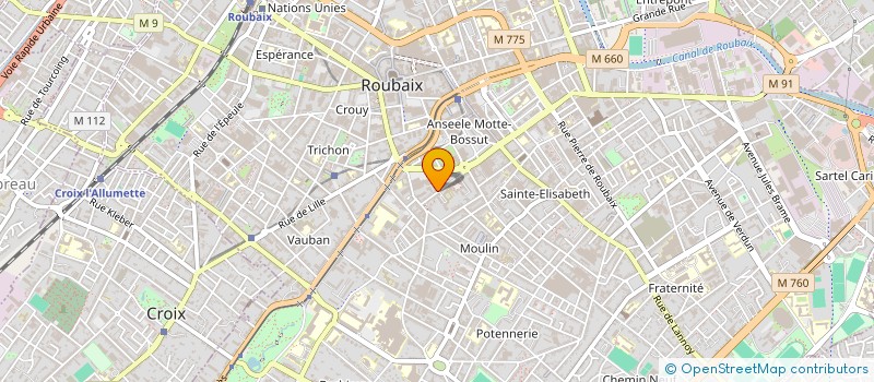 localisation de l'entreprise AVENIR PONGISTE DE ROUBAIX  ROUBAIX