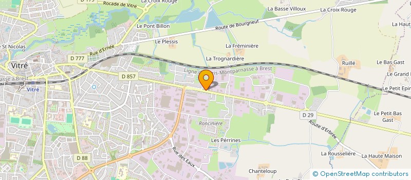 localisation de l'entreprise AVENIR PRODUCTION  VITRE